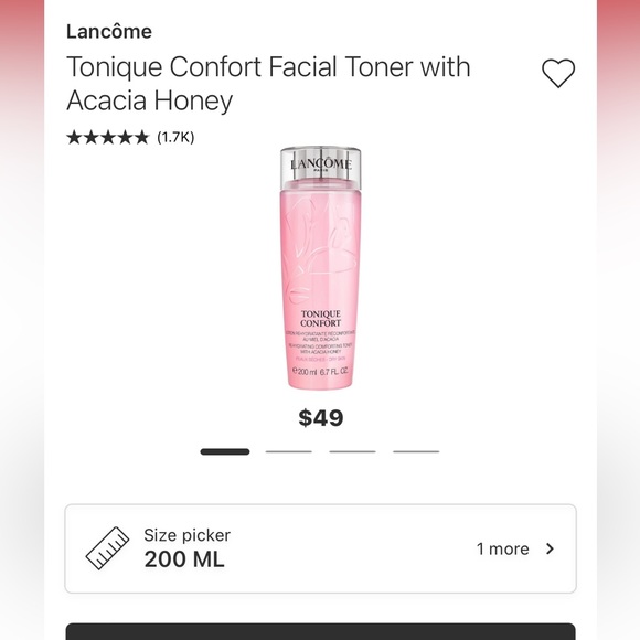Lancôme Tonique Confort Re-Hydrating Comforting Toner with Acacia Honey - 50 ml - Picture 3 of 3